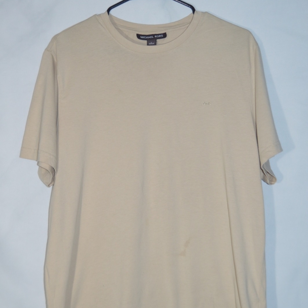 Michael Kors Men's Beige Short Sleeve Tee